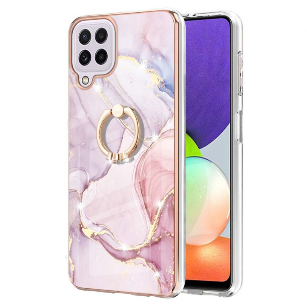 Kryty Na Mobil Na Samsung Galaxy M32 Mramor S Kroužkovou Podporou