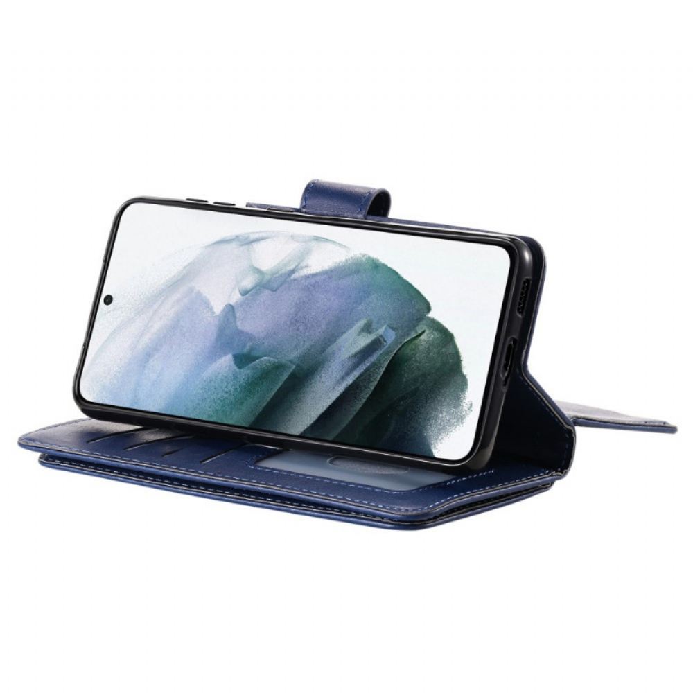 Flipové Pouzdro Na Samsung Galaxy S21 Plus 5G Multifunkční Držák Na 10 Karet