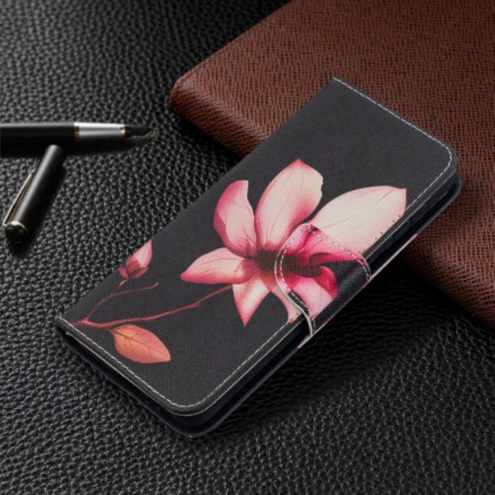 Kožené Pouzdro Na Samsung Galaxy S21 Plus 5G Růžový Květ