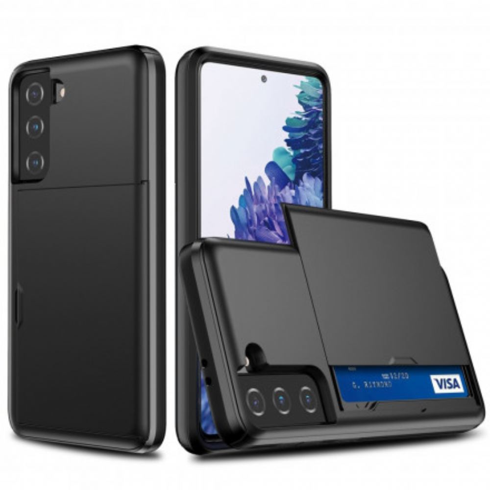Kryt Na Samsung Galaxy S21 Plus 5G Pevný Třpytivý Držák Karet