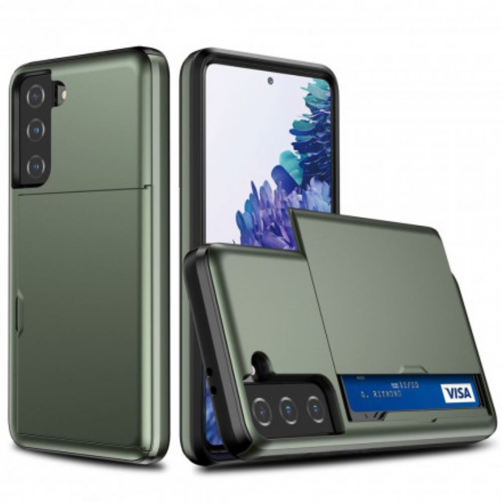 Kryt Na Samsung Galaxy S21 Plus 5G Pevný Třpytivý Držák Karet