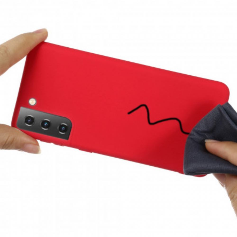 Kryt Na Samsung Galaxy S21 Plus 5G Tekutý Silikonový Design