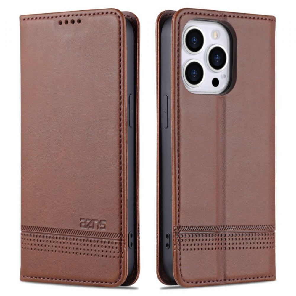 Kožené Pouzdro Folio iPhone 16 Pro Azns