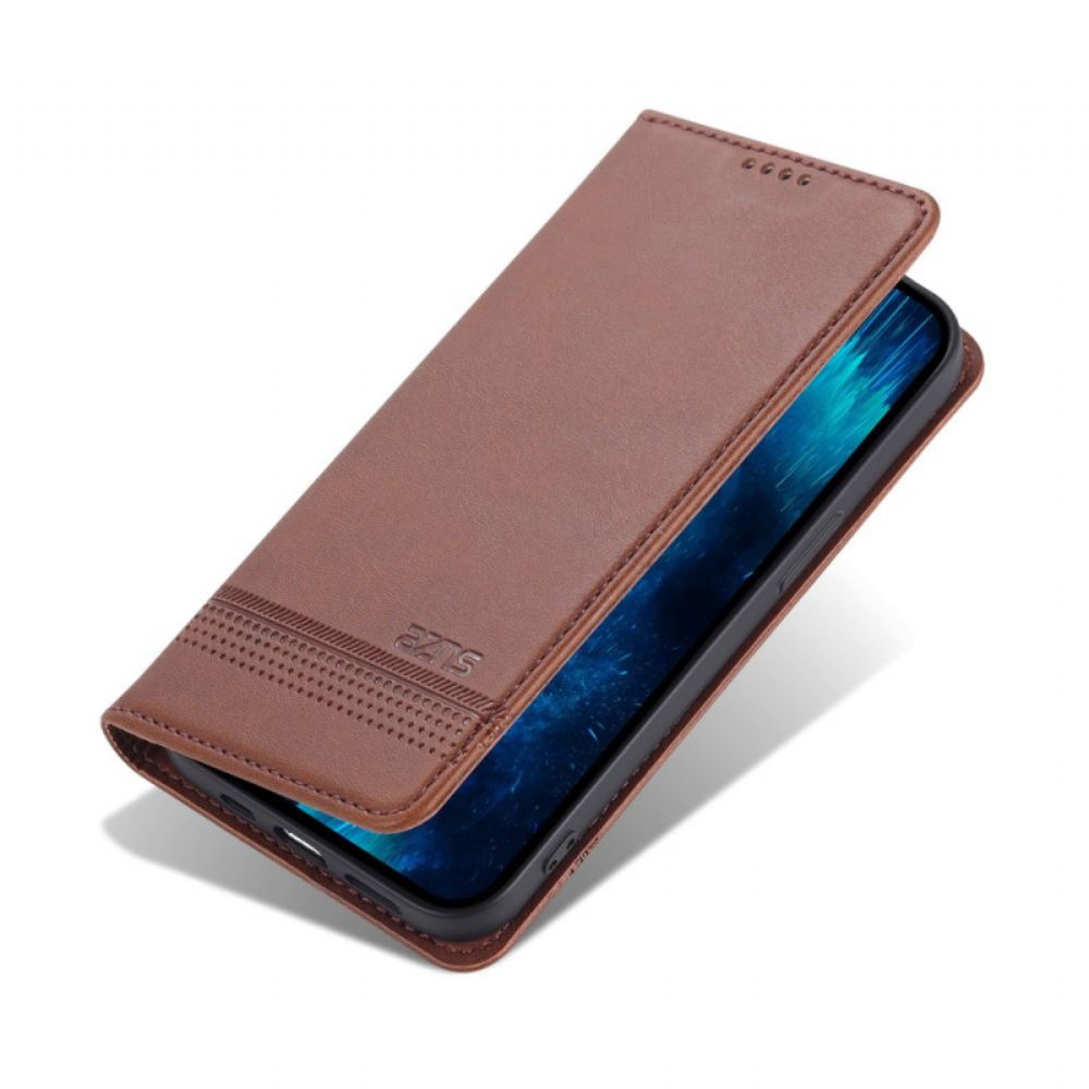 Kožené Pouzdro Folio iPhone 16 Pro Azns