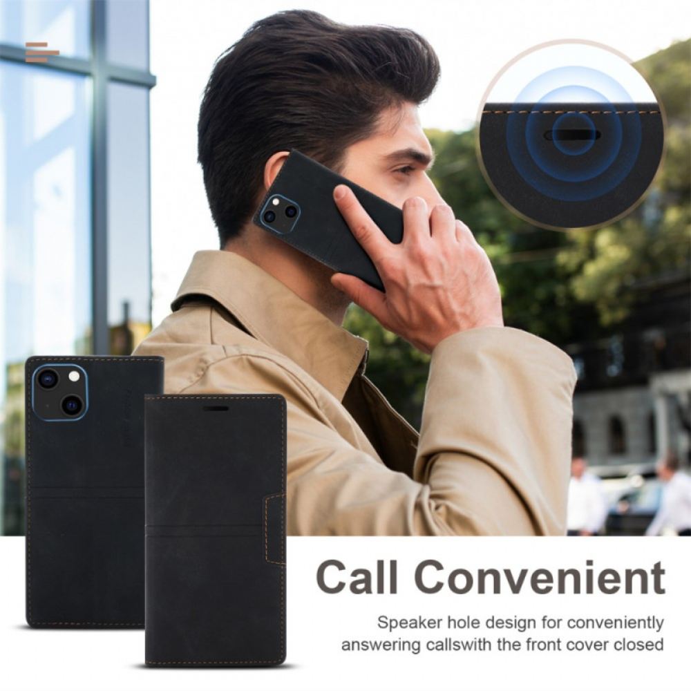 Kožené Pouzdro Folio iPhone 16 Pro Magnetický Uzávěr