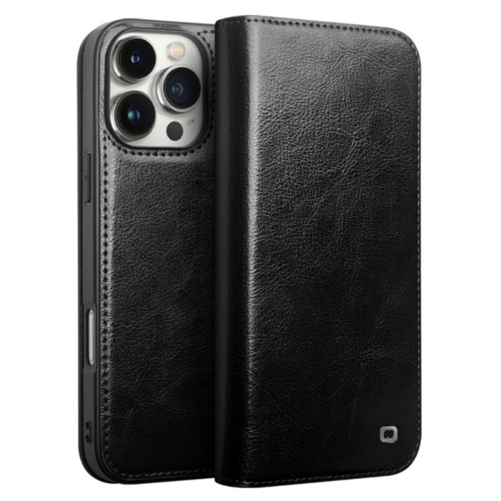 Kožené Pouzdro Folio iPhone 16 Pro Qialino