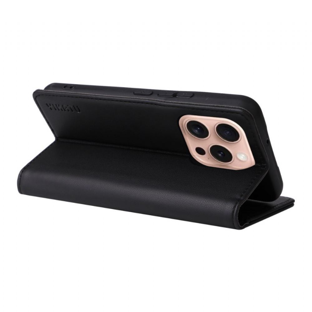 Kožené Pouzdro Folio Na iPhone 16 Pro Klasický Yikatu