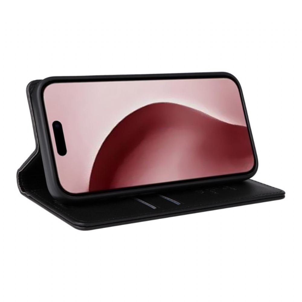 Kožené Pouzdro Folio Na iPhone 16 Pro Klasický Yikatu
