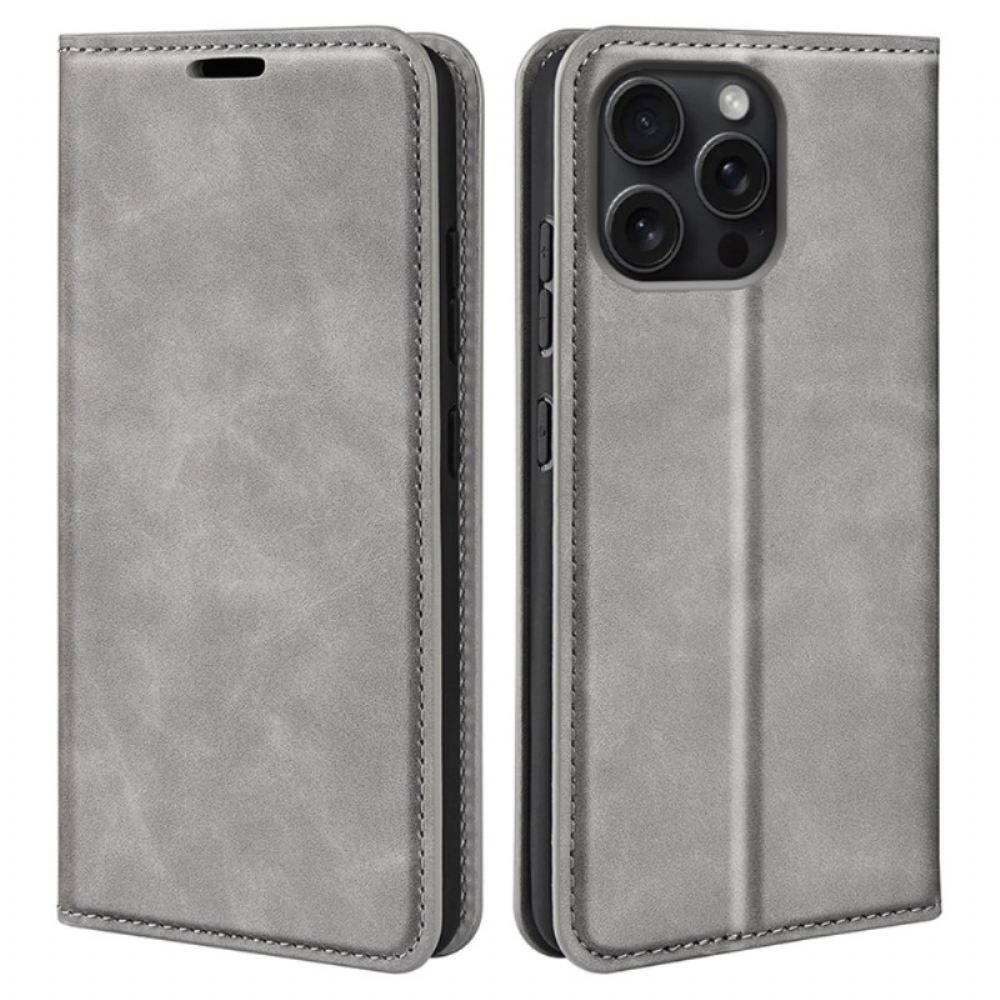 Kožené Pouzdro iPhone 16 Pro Kryty Na Mobil Klasika