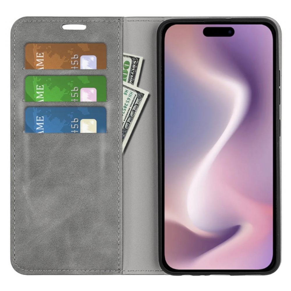 Kožené Pouzdro iPhone 16 Pro Kryty Na Mobil Klasika