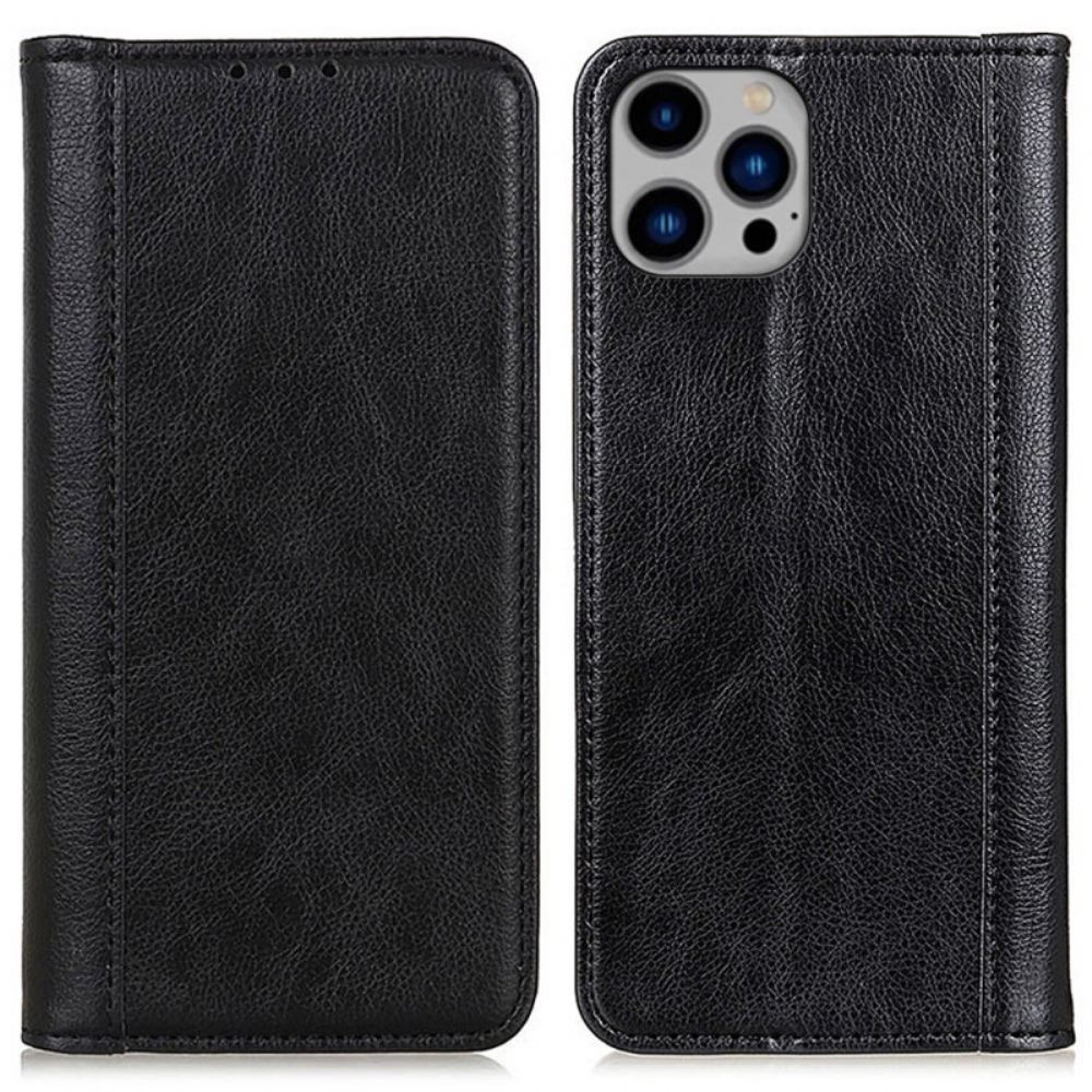 Kožené Pouzdro iPhone 16 Pro Vintage Design Dělené Kůže