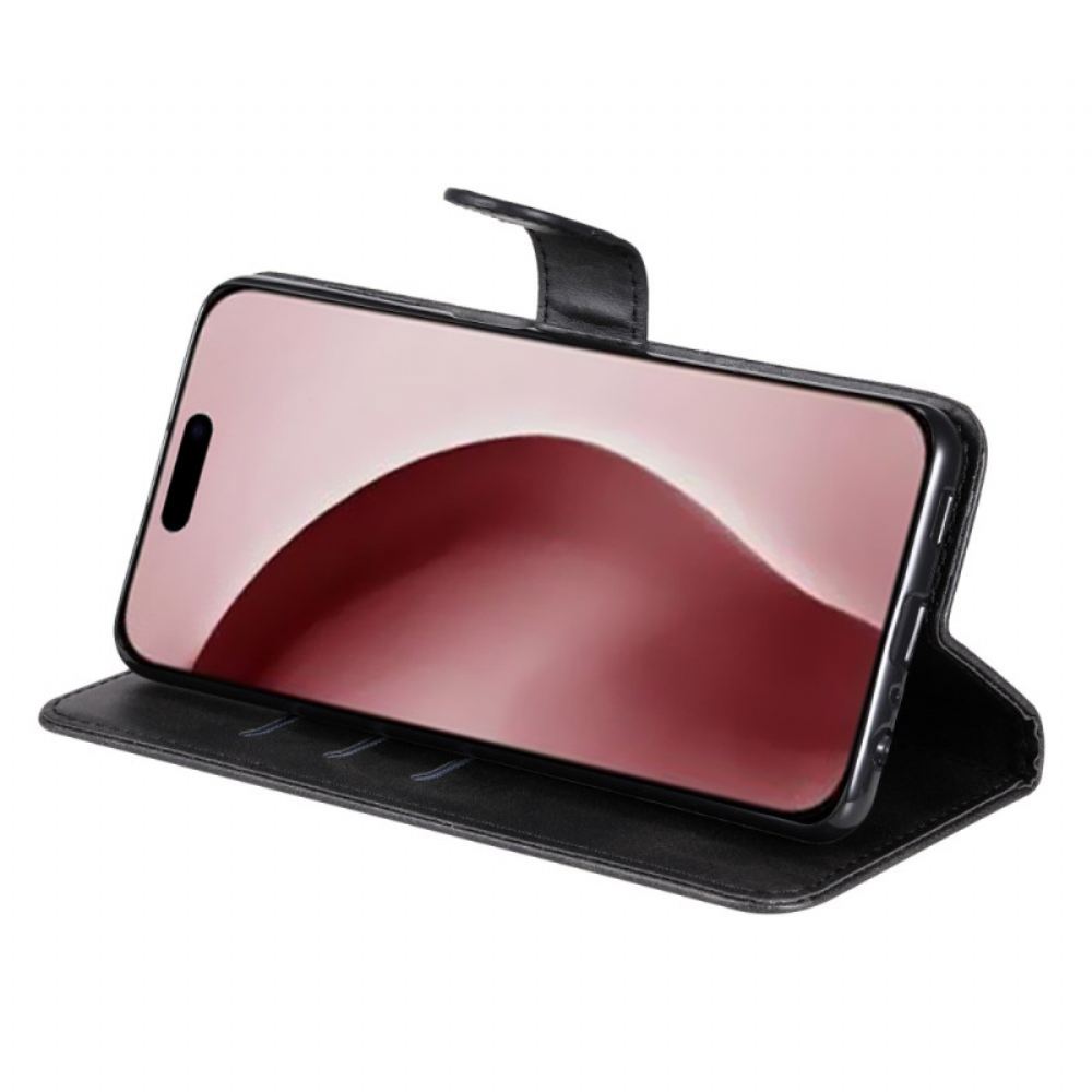 Kožený Kryt iPhone 16 Pro Kapsa Na Zip