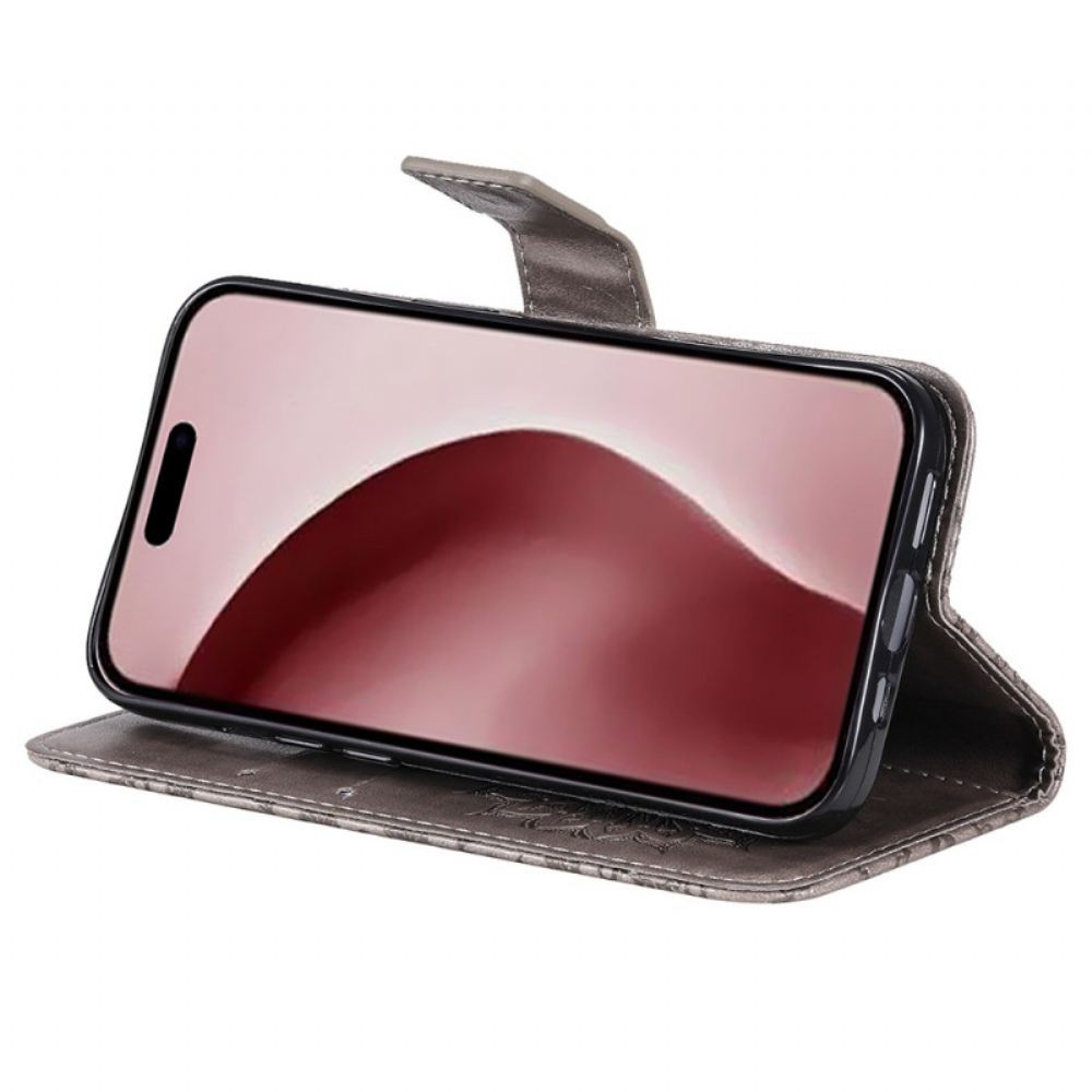 Kožený Kryt iPhone 16 Pro Mandala Se Šňůrkou