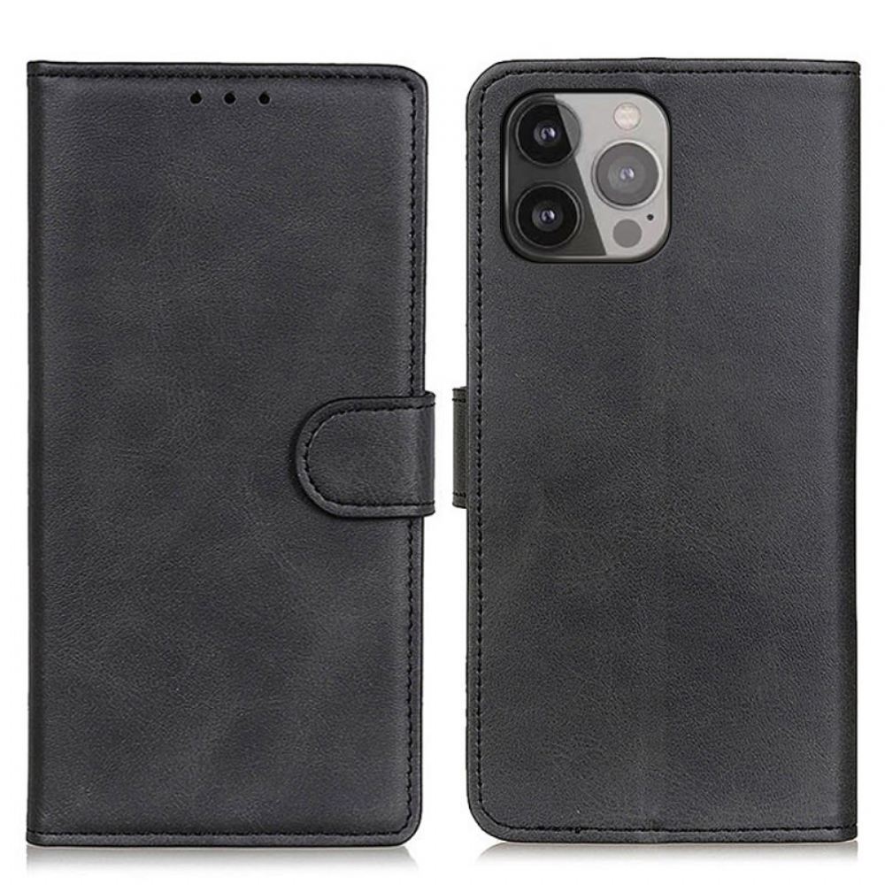 Kožený Kryt iPhone 16 Pro Matná Umělá Kůže