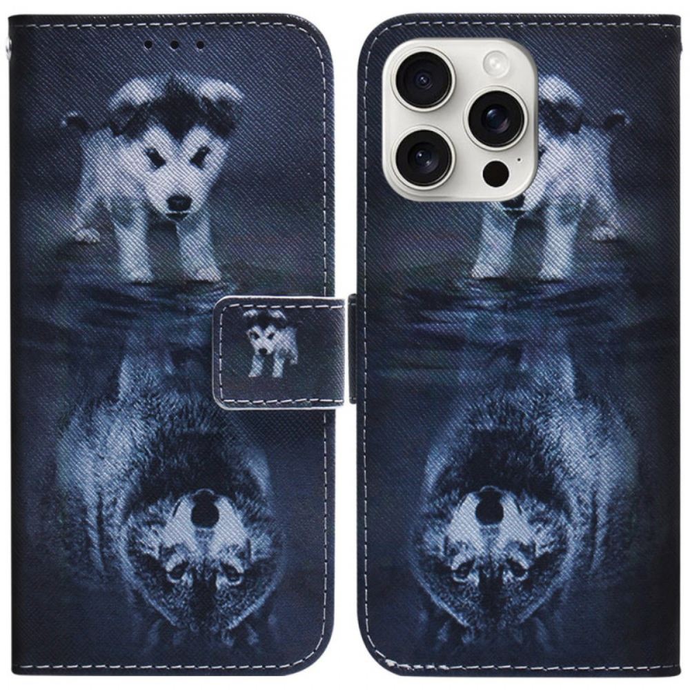 Kožený Kryt iPhone 16 Pro Sen Štěněte