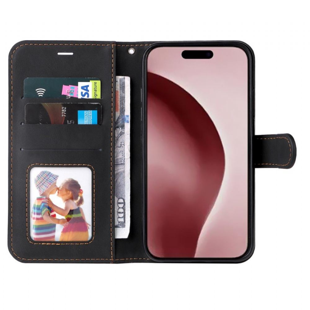 Kožený Kryt iPhone 16 Pro Trikolóra S Páskem