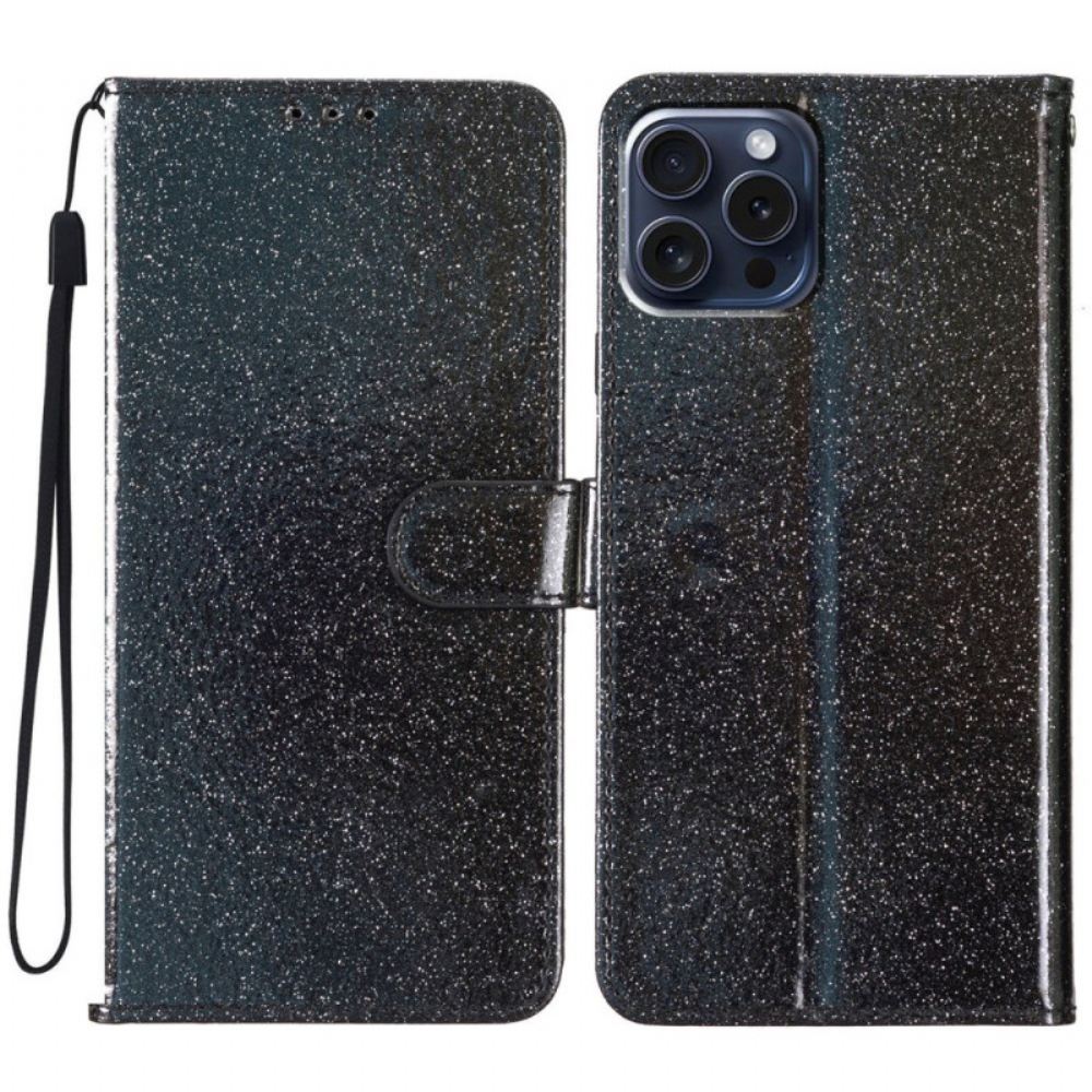 Kožený Kryt iPhone 16 Pro Třpytky