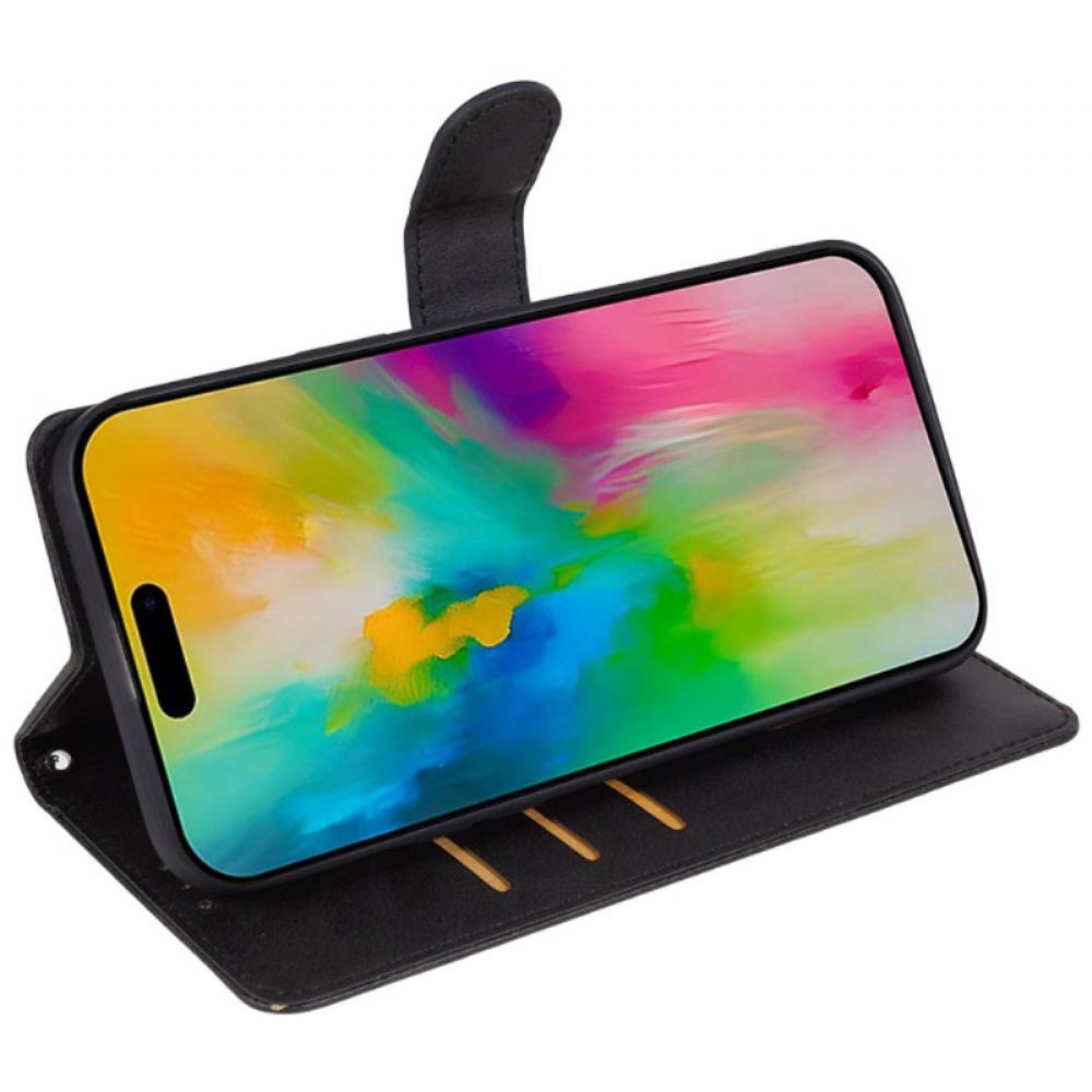 Kožený Kryt iPhone 16 Pro Umělá Kůže