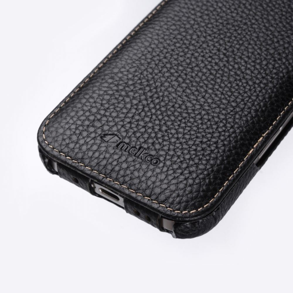 Kožený Kryt iPhone 16 Pro Vertikální Klapka Melkco