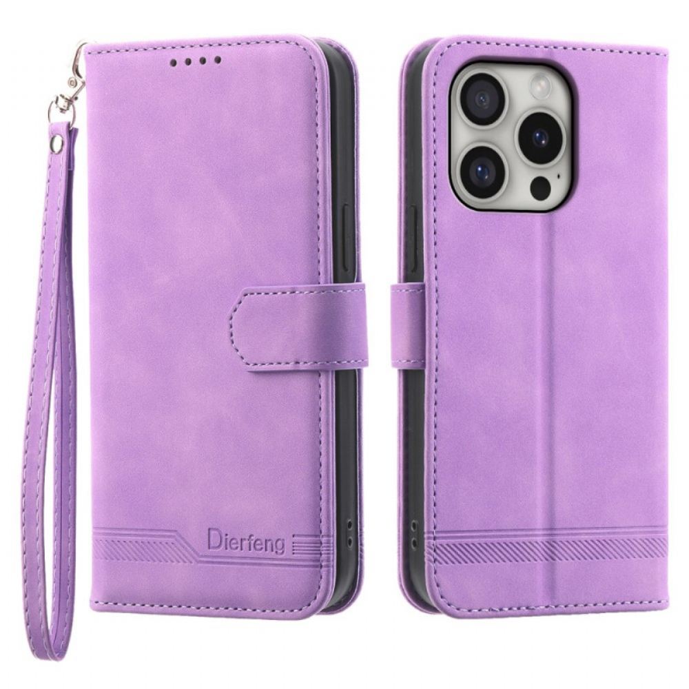 Kožený Kryt Na iPhone 16 Pro Dierfeng