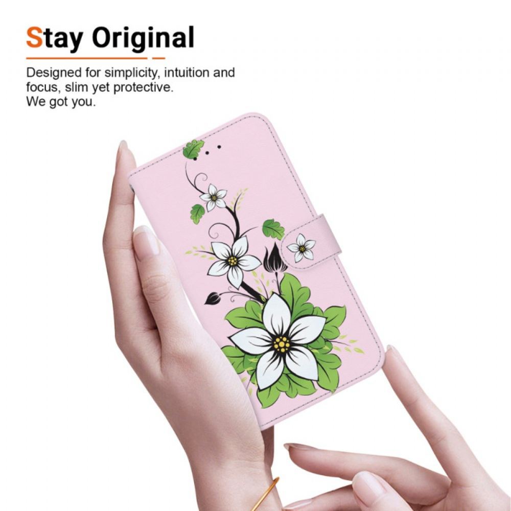 Kožený Kryt Na iPhone 16 Pro Lily V Tangách