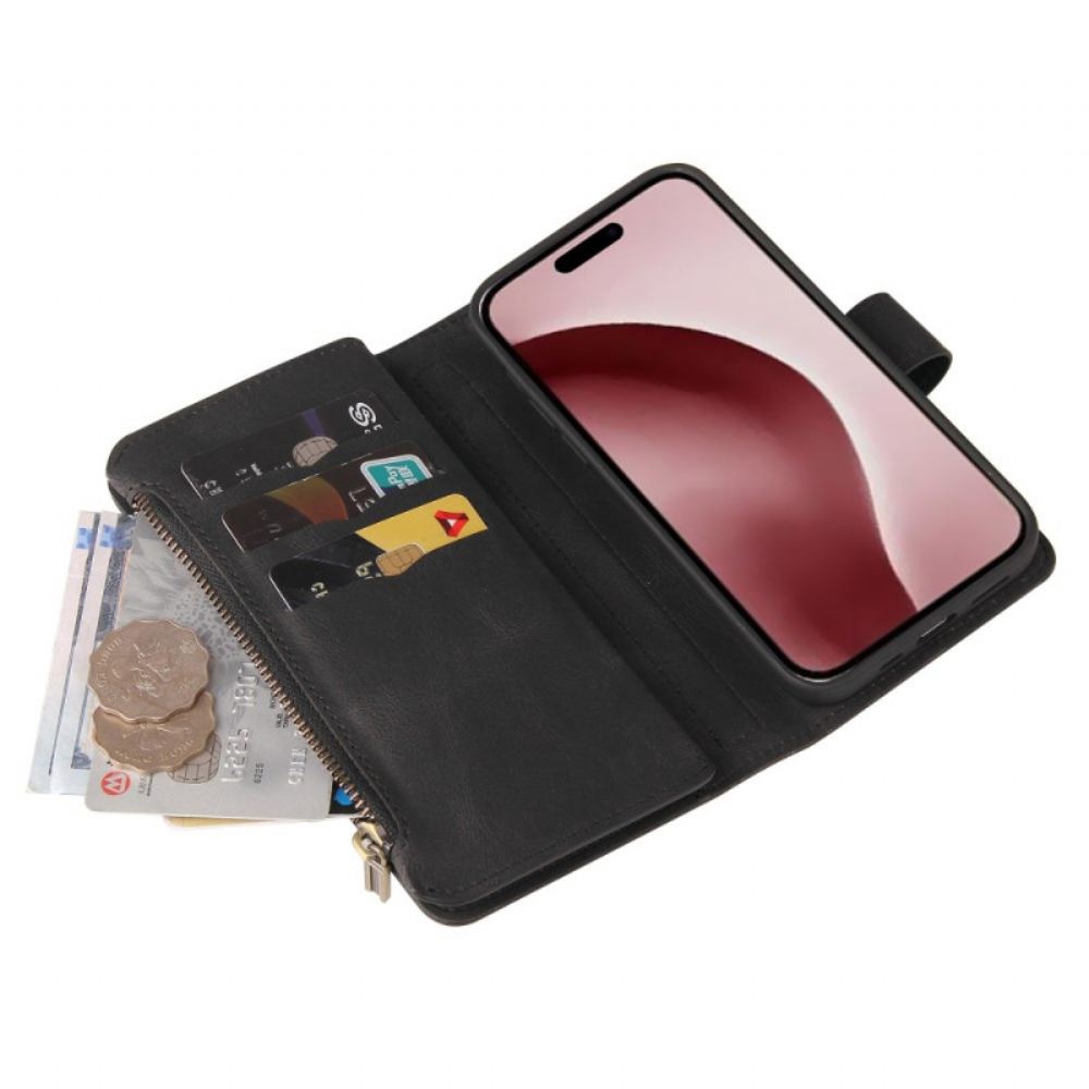 Kožený Kryt Na iPhone 16 Pro Multifunkční