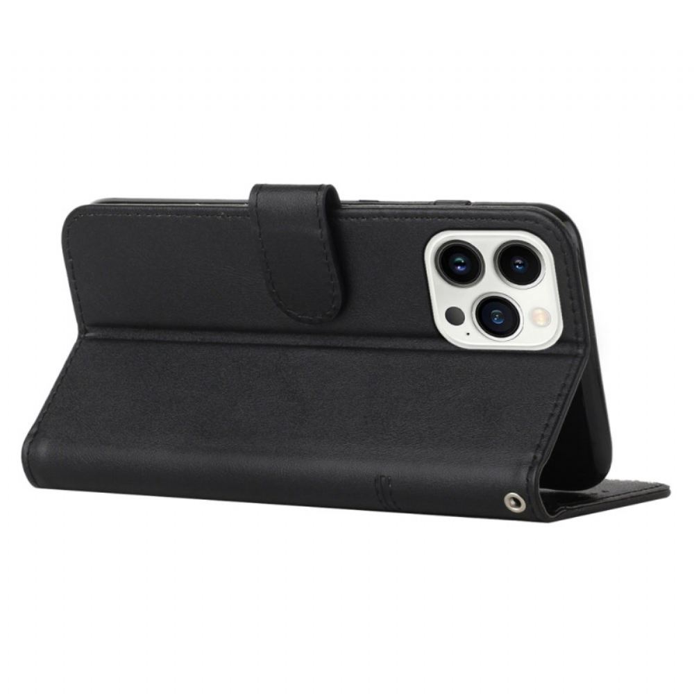 Kožený Kryt Na iPhone 16 Pro Podnikání V Lanière