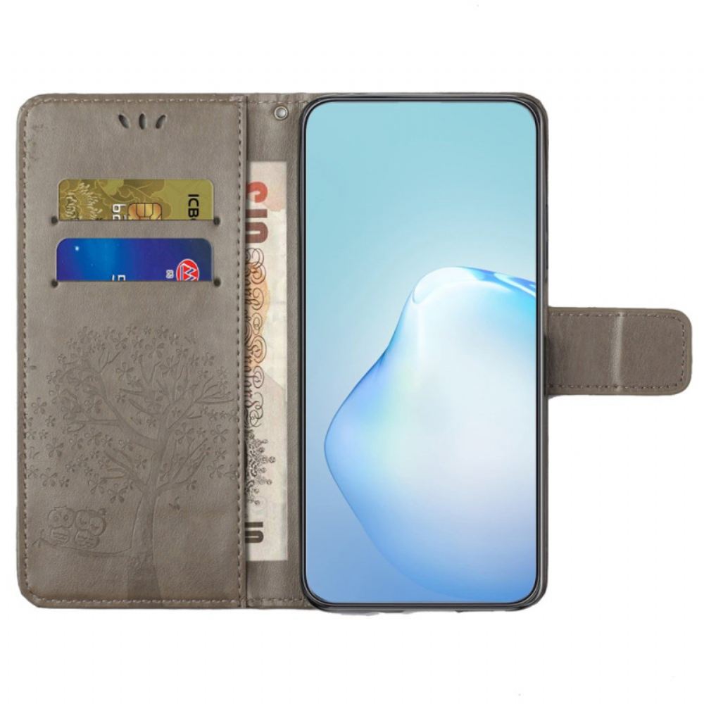Kožený Kryt Na iPhone 16 Pro Sova Na Stromě