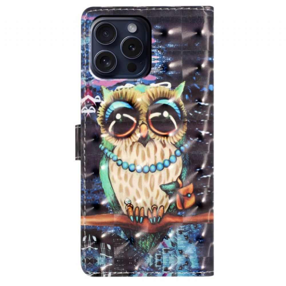 Kožený Kryt Na iPhone 16 Pro Tanga Sova