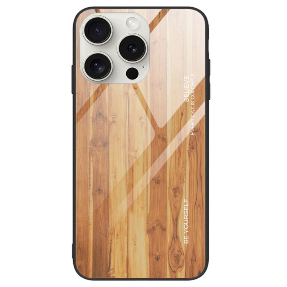 Kryt iPhone 16 Pro Dřevo Z Tvrzeného Skleněného Vlákna