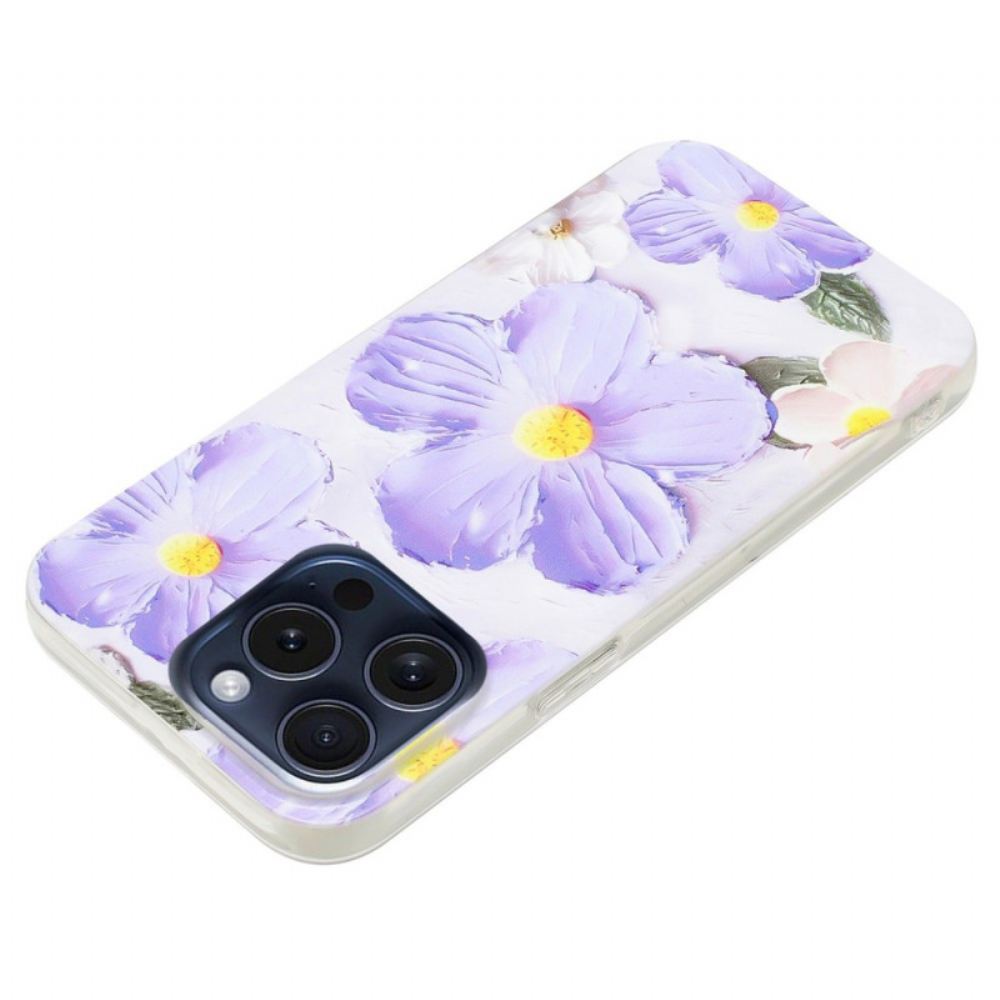 Kryt iPhone 16 Pro Fialové Květy