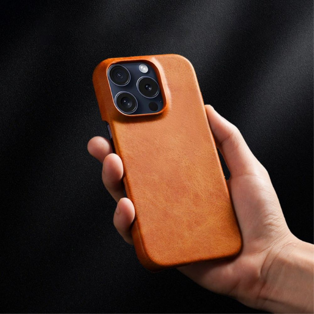 Kryt iPhone 16 Pro Kryty Na Mobil Kožený Efekt