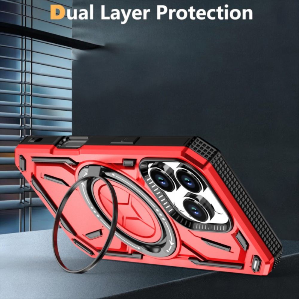 Kryt iPhone 16 Pro Kryty Na Mobil Magnetický Držák Kovového Stylu