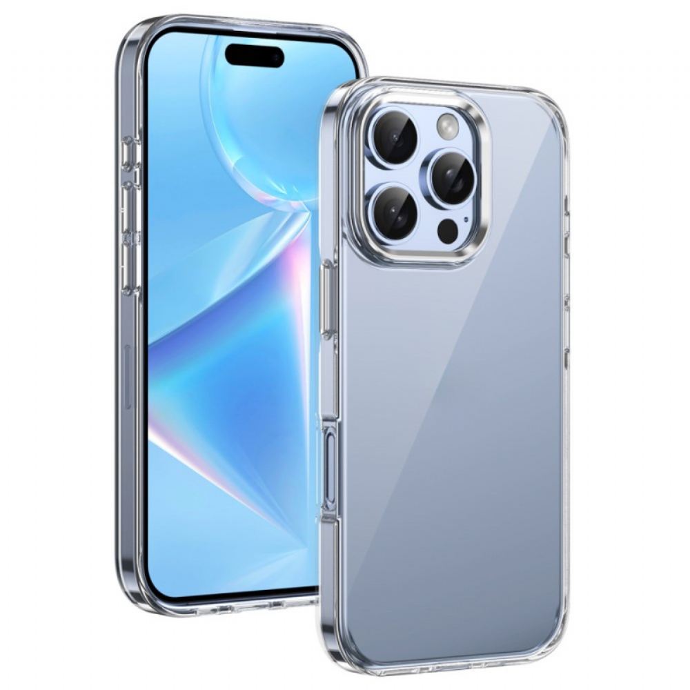Kryt iPhone 16 Pro Kryty Na Mobil Rám Čočky S Kovovým Efektem
