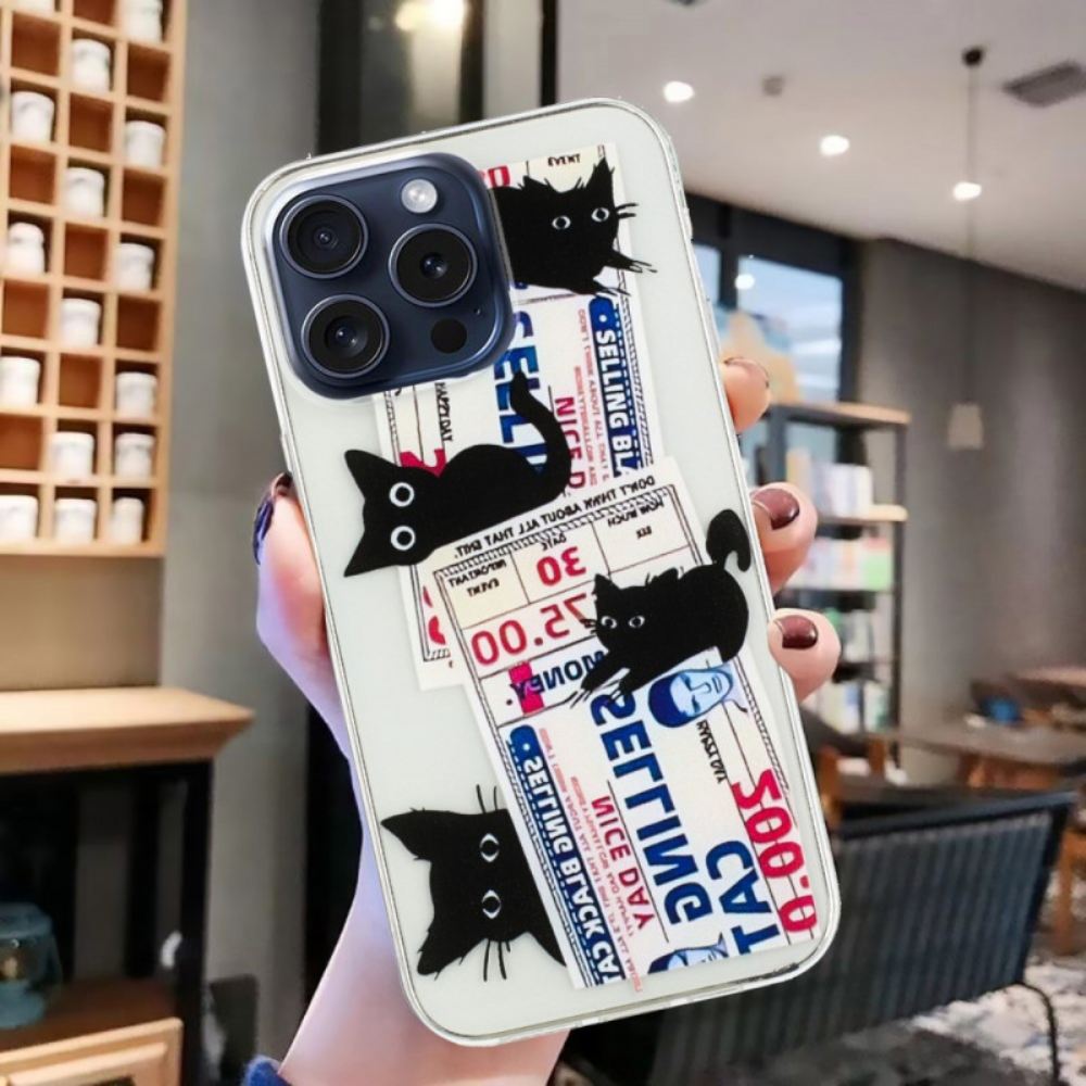 Kryt iPhone 16 Pro Kryty Na Mobil Černé Kočky