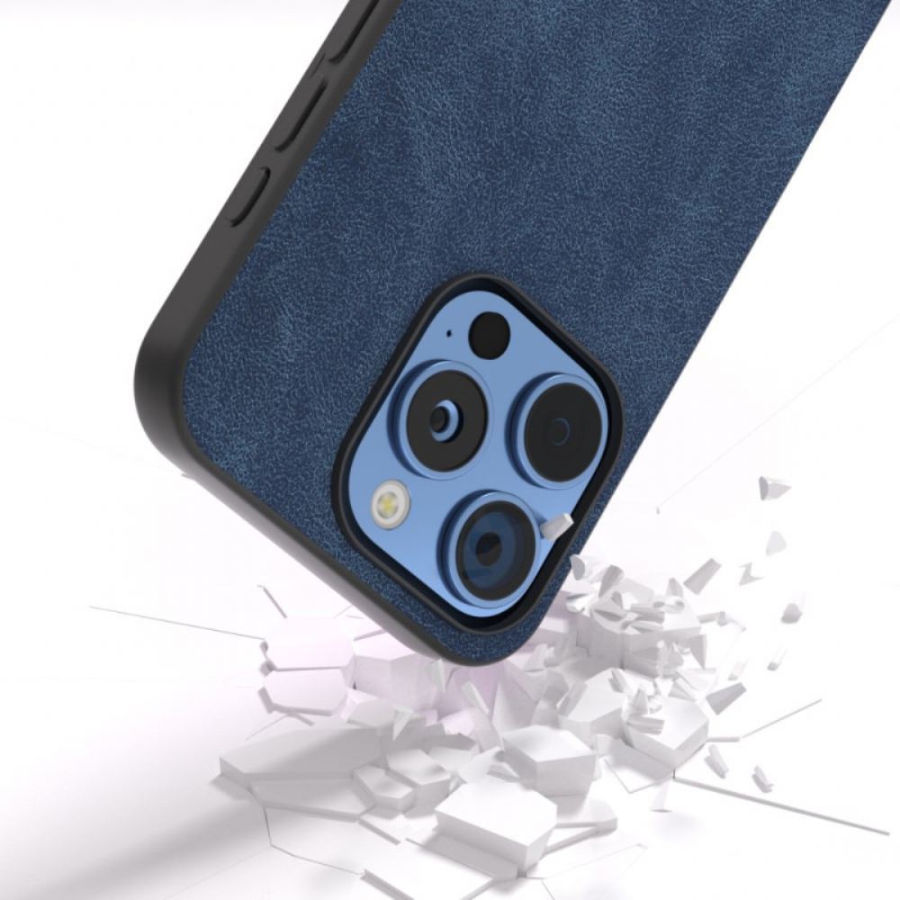 Kryt iPhone 16 Pro Styl Retro Kůže