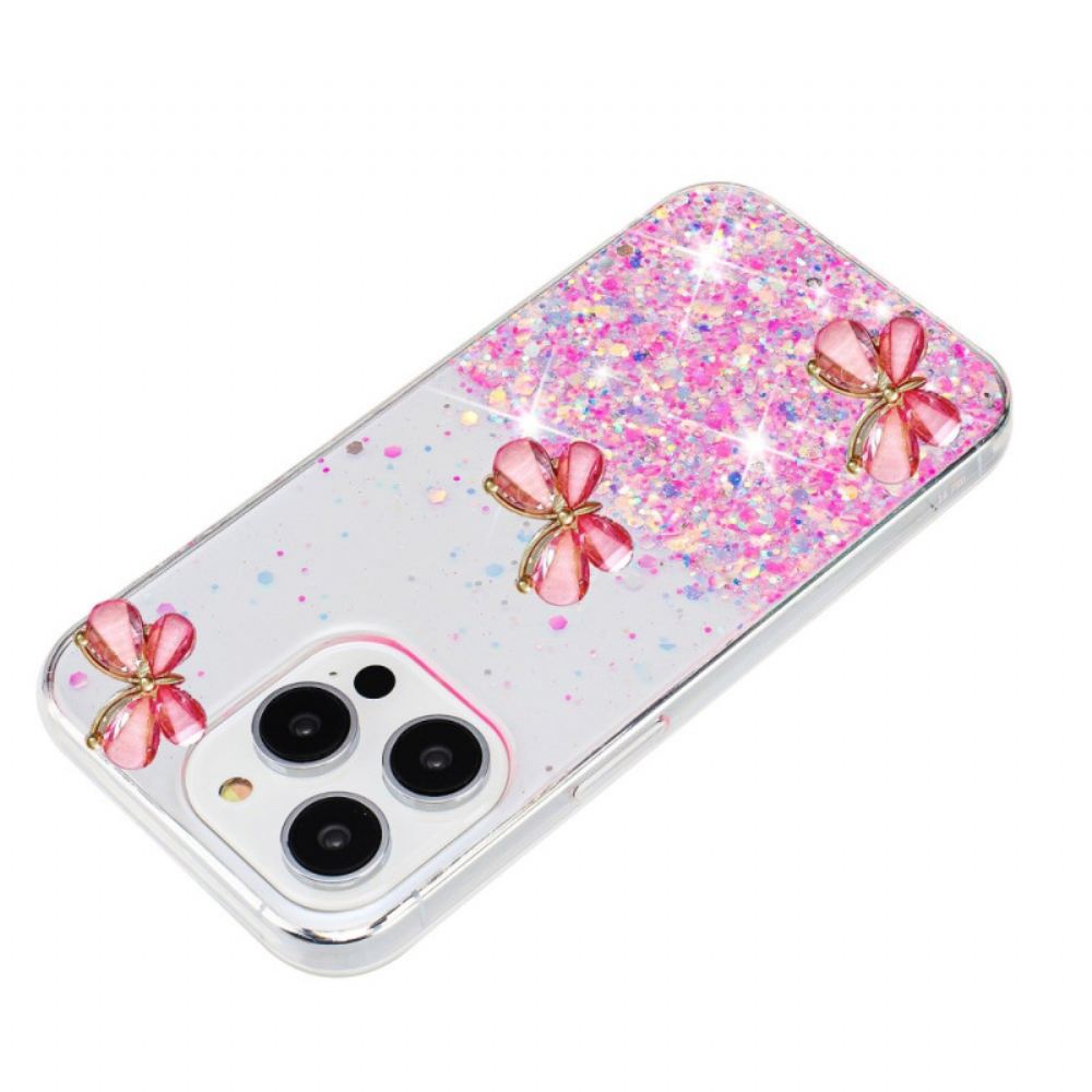 Kryt iPhone 16 Pro Svítící Motýli