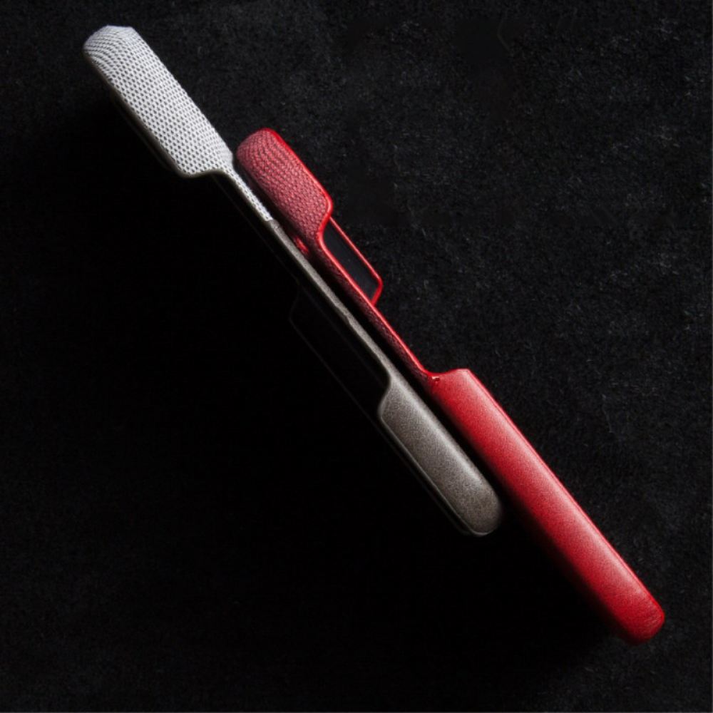 Kryt Na iPhone 16 Pro Držák Na Karty Z Imitace Kůže A Látky