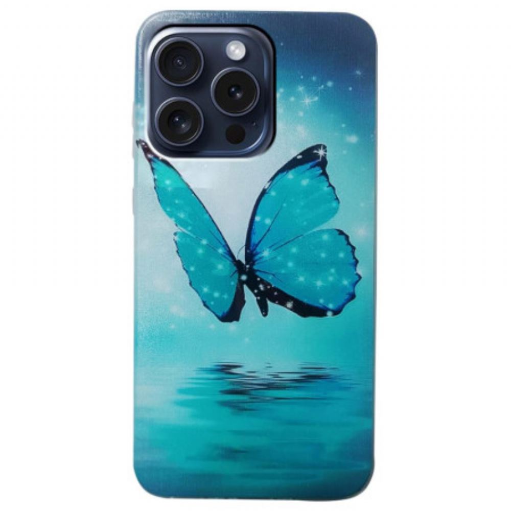 Kryt Na iPhone 16 Pro Modrý Motýl
