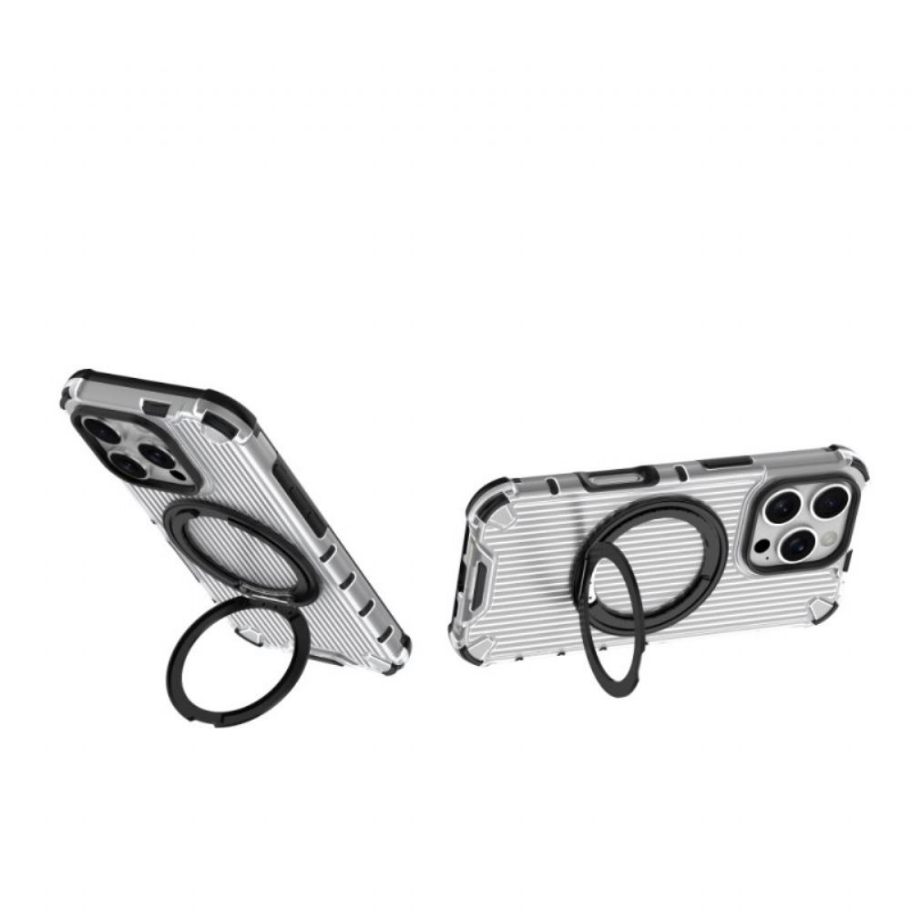 Kryt Na iPhone 16 Pro Pruhovaný Prstencový Magnetický Držák