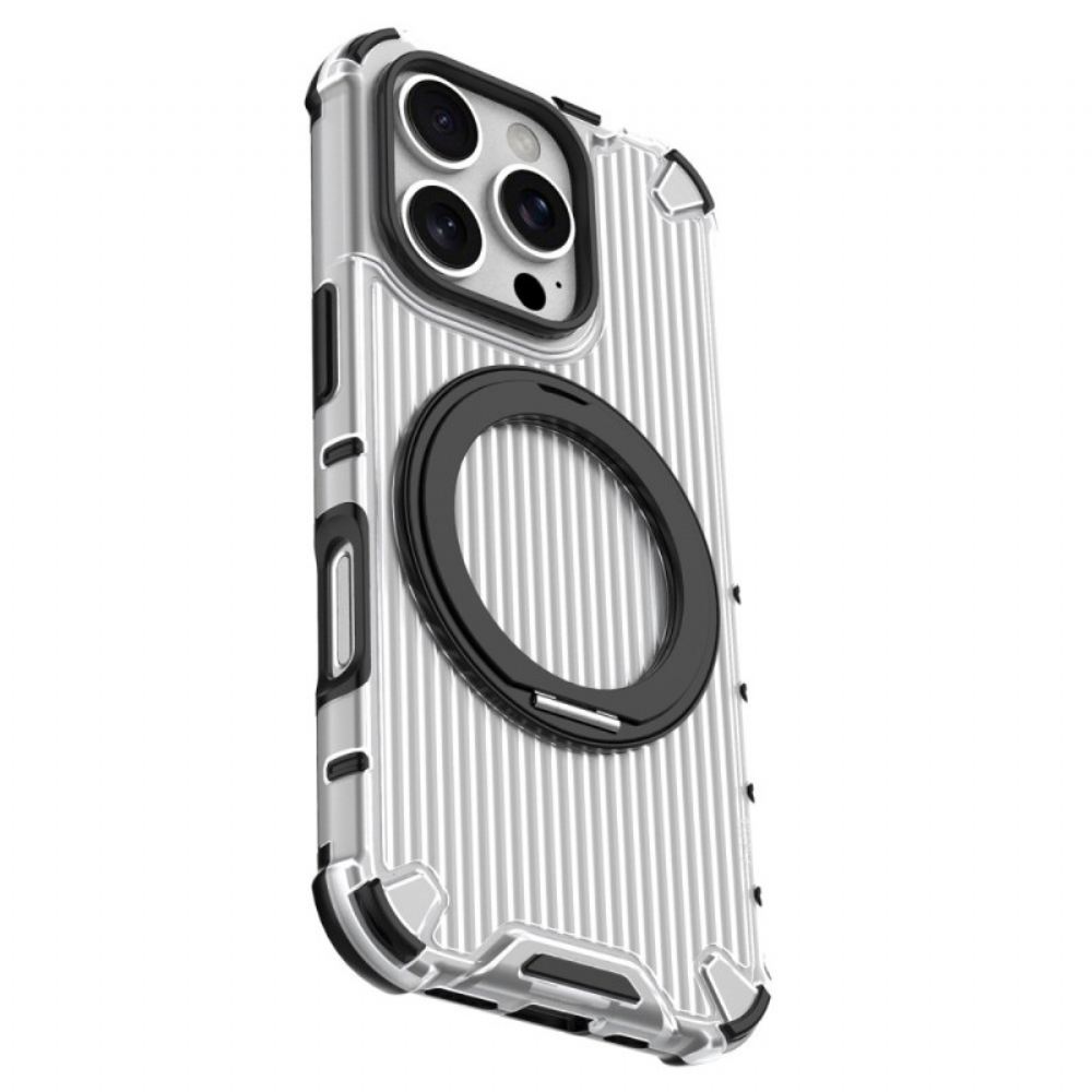 Kryt Na iPhone 16 Pro Pruhovaný Prstencový Magnetický Držák