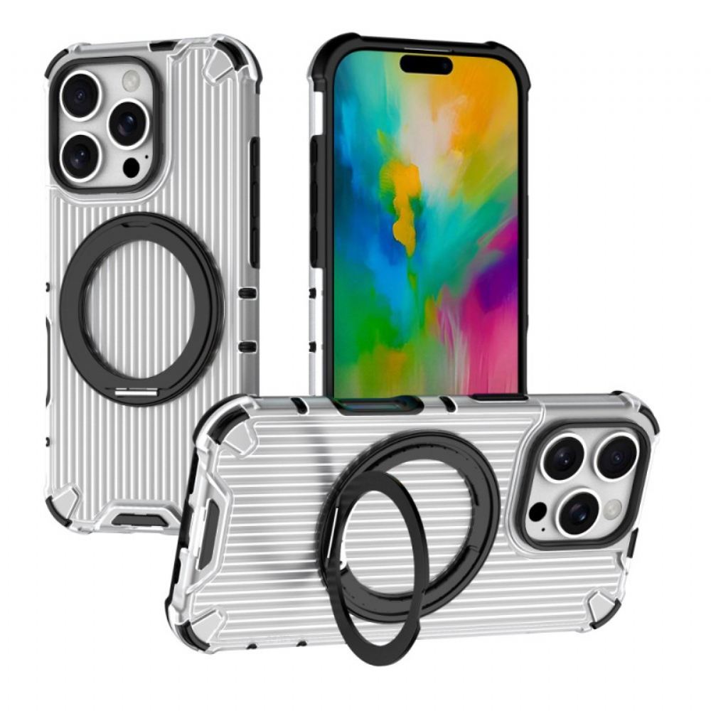 Kryt Na iPhone 16 Pro Pruhovaný Prstencový Magnetický Držák