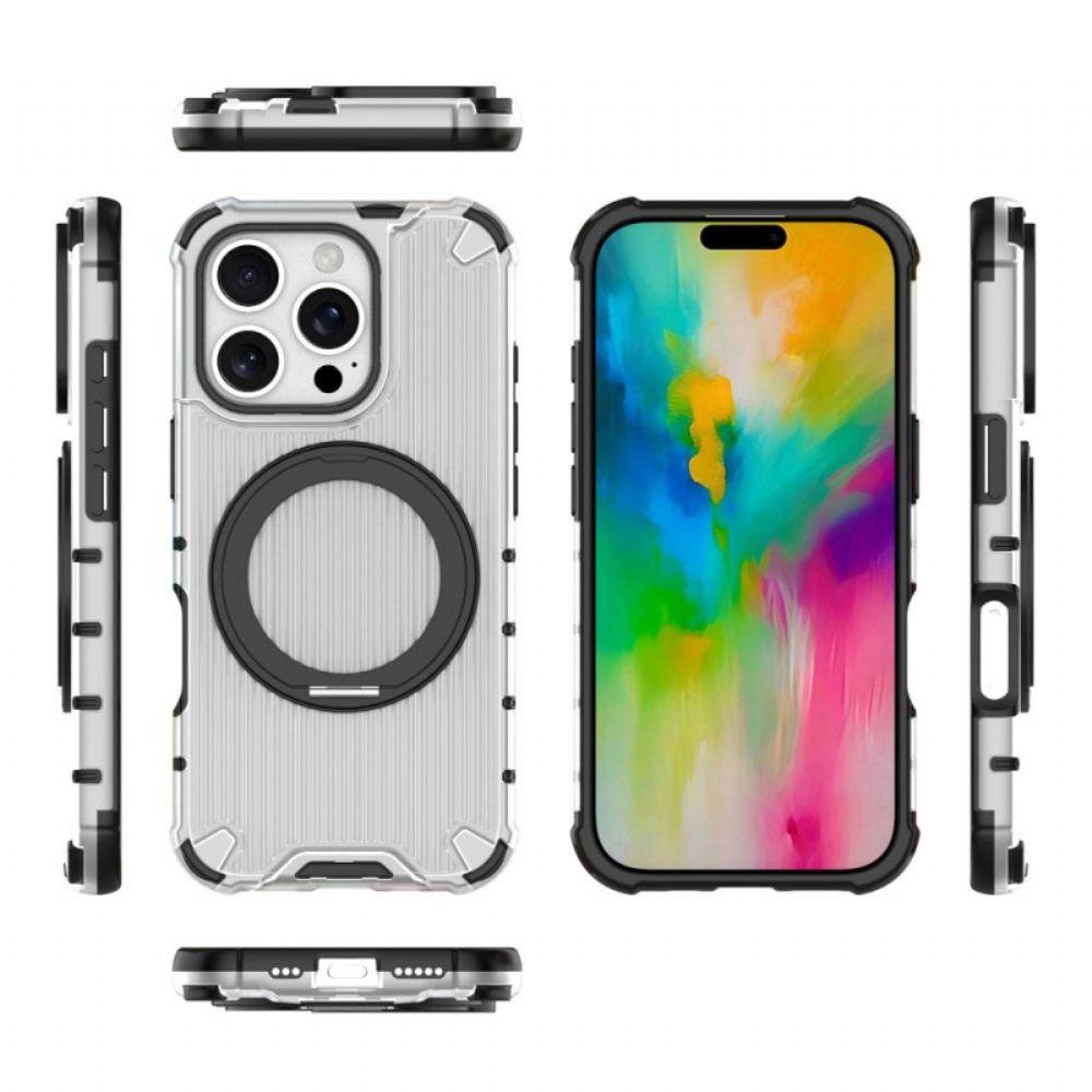 Kryt Na iPhone 16 Pro Pruhovaný Prstencový Magnetický Držák