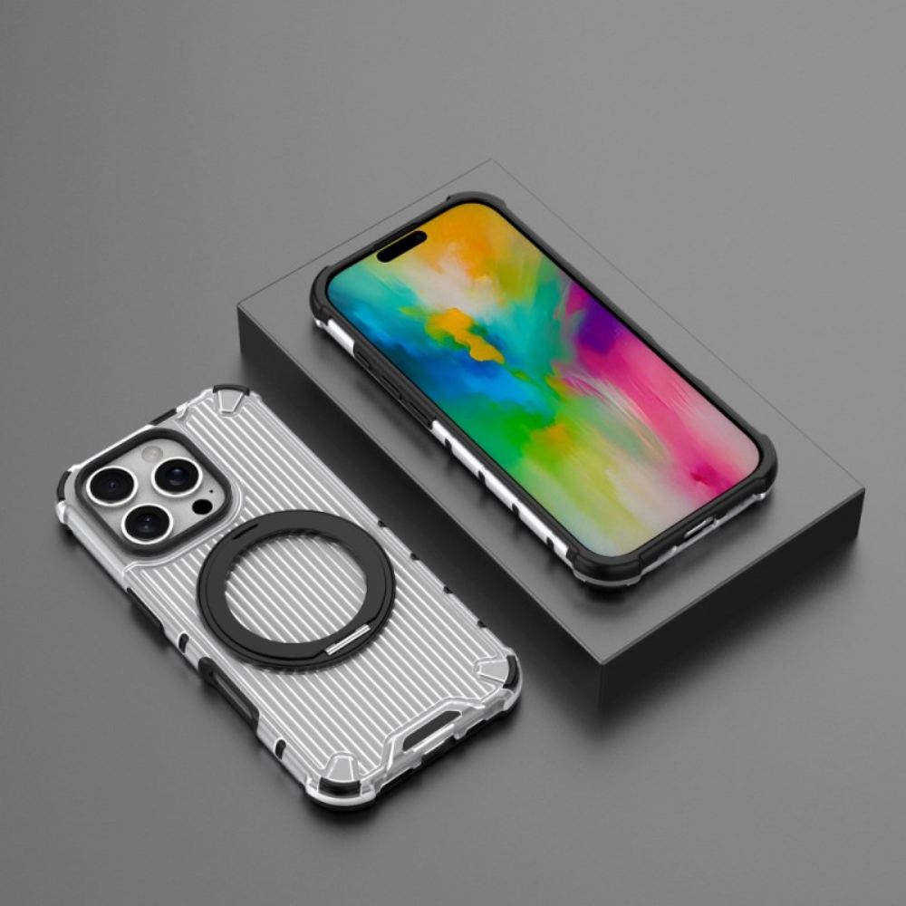 Kryt Na iPhone 16 Pro Pruhovaný Prstencový Magnetický Držák