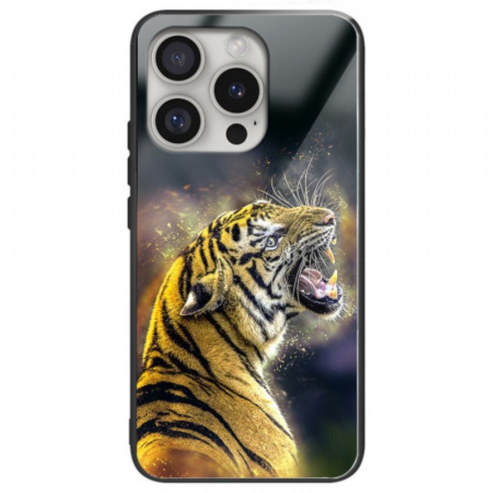 Kryt Na iPhone 16 Pro Tvrzené Sklo Řvoucího Tygra