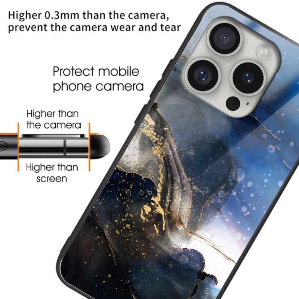 Kryt Na iPhone 16 Pro Černomodrý Vzor