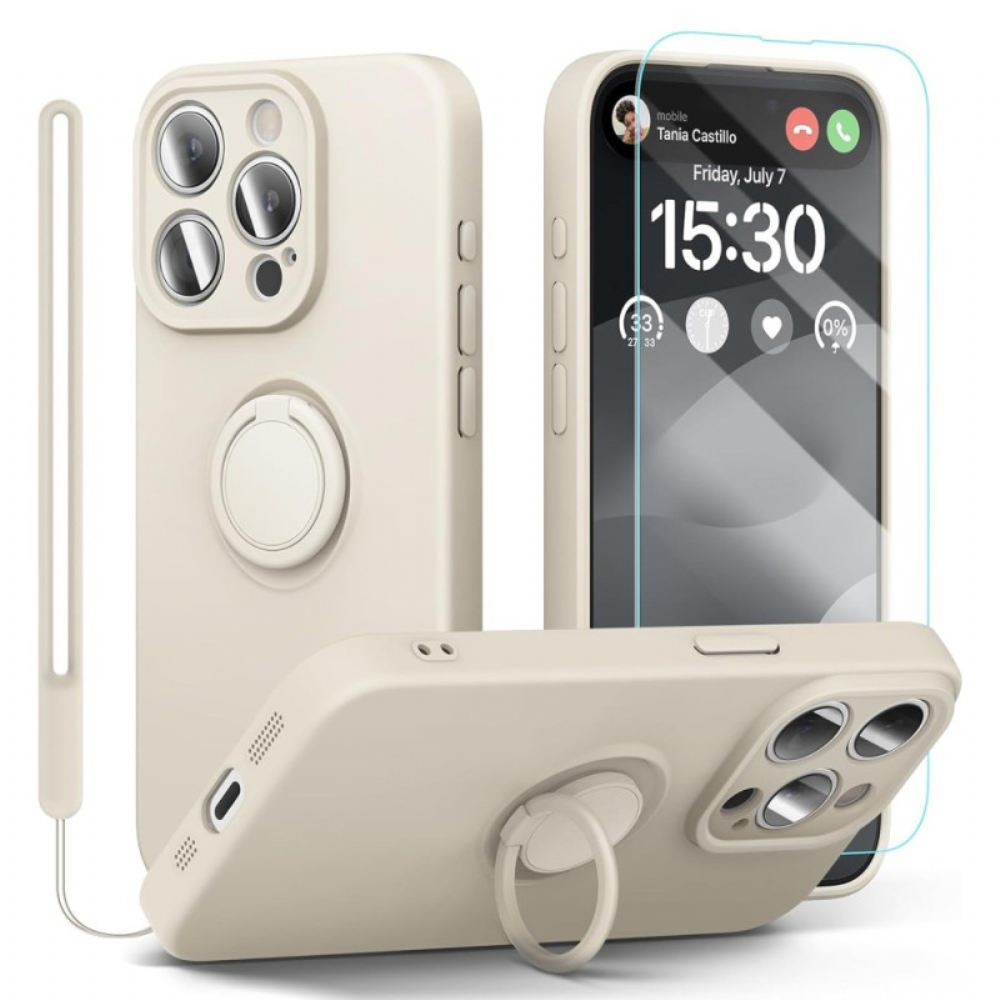 Kryt Na iPhone 16 Pro Řemínek Z Tekutého Silikonu