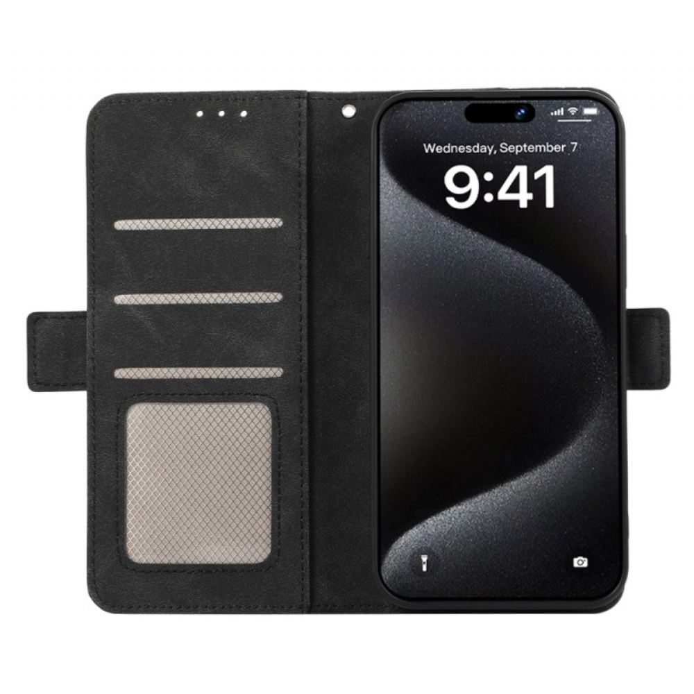 Peněženková Pouzdra iPhone 16 Pro Kryty Na Mobil Blokování Rfid Semišovým Efektem Abeel