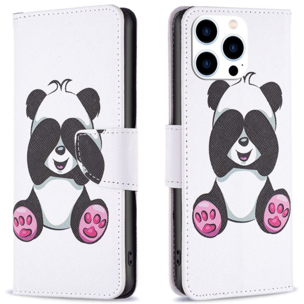 Peněženková Pouzdra iPhone 16 Pro Kryty Na Mobil Panda