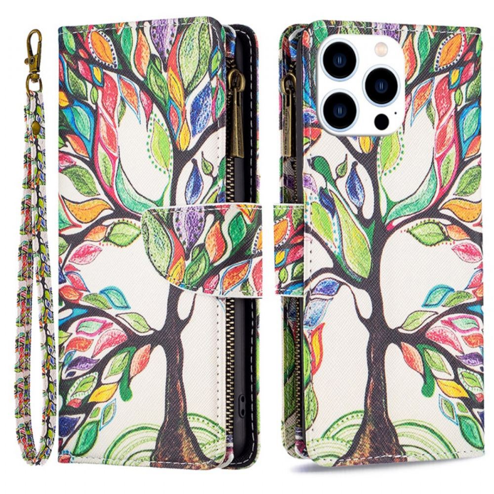 Peněženková Pouzdra iPhone 16 Pro Kryty Na Mobil Peněženka Tree Of Life